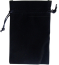 Samt-Säckchen schwarz, 20 x 12 cm