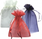 Flaschenbeutel Jute + Organza , ca. 38 x 16 cm