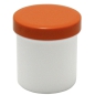 Preview: Dose mit Schraubdeckel orange Füllvolumen 12ml aus Polypropylen (PP), lebensmittelgerecht. PP ist ein bpa-freier Kunststoff. Geeignet für alle Arten von Lebensmitteln bei Langzeitlagerung bei Raumtemperatur u. darunter, inkl. Heißabfüllung bzw. Erhitzung.