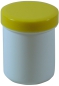 Preview: Dose mit Schraubdeckel gelb Füllvolumen 25ml aus Polypropylen (PP), lebensmittelgerecht. PP ist ein bpa-freier Kunststoff. Geeignet für alle Arten von Lebensmitteln bei Langzeitlagerung bei Raumtemperatur u. darunter, inkl. Heißabfüllung bzw. Erhitzung.