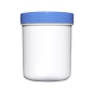 Preview: Dose mit Schraubdeckel blau Füllvolumen 35ml aus Polypropylen (PP), lebensmittelgerecht. PP ist ein bpa-freier Kunststoff. Geeignet für alle Arten von Lebensmitteln bei Langzeitlagerung bei Raumtemperatur u. darunter, inkl. Heißabfüllung bzw. Erhitzung.