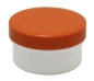 Preview: Dose mit Schraubdeckel orange Füllvolumen 12ml aus Polypropylen (PP), lebensmittelgerecht. PP ist ein bpa-freier Kunststoff. Geeignet für alle Arten von Lebensmitteln bei Langzeitlagerung bei Raumtemperatur u. darunter, inkl. Heißabfüllung bzw. Erhitzung.