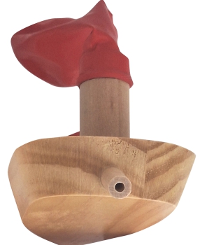 Luftballon - Boot aus Holz