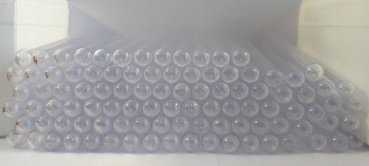 100 Reagenzröhrchen aus Kunststoff Höhe 15 cm, Durchmesser 16 mm - B-Ware zum Sonderpreis, mit leichten Kratzspuren