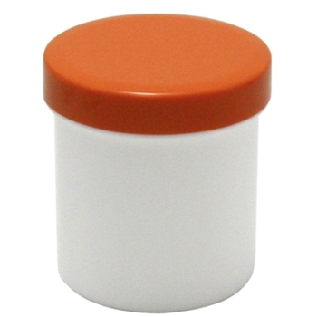 Dose mit Schraubdeckel orange Füllvolumen 12ml aus Polypropylen (PP), lebensmittelgerecht. PP ist ein bpa-freier Kunststoff. Geeignet für alle Arten von Lebensmitteln bei Langzeitlagerung bei Raumtemperatur u. darunter, inkl. Heißabfüllung bzw. Erhitzung.