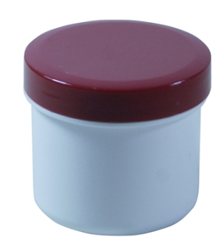 Dose mit Schraubdeckel rot Füllvolumen 25ml aus Polypropylen (PP), lebensmittelgerecht. PP ist ein bpa-freier Kunststoff. Geeignet für alle Arten von Lebensmitteln bei Langzeitlagerung bei Raumtemperatur u. darunter, inkl. Heißabfüllung bzw. Erhitzung.