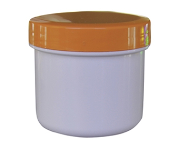 Dose mit Schraubdeckel orange Füllvolumen 25ml aus Polypropylen (PP), lebensmittelgerecht. PP ist ein bpa-freier Kunststoff. Geeignet für alle Arten von Lebensmitteln bei Langzeitlagerung bei Raumtemperatur u. darunter, inkl. Heißabfüllung bzw. Erhitzung.