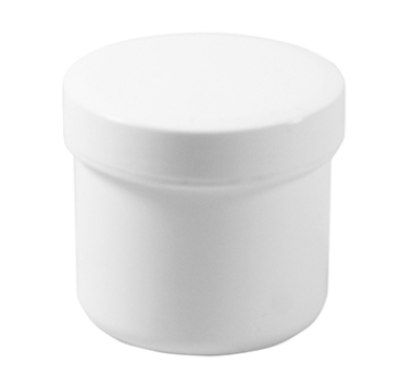 Dose mit Schraubdeckel weiß Füllvolumen 25ml aus Polypropylen (PP), lebensmittelgerecht. PP ist ein bpa-freier Kunststoff. Geeignet für alle Arten von Lebensmitteln bei Langzeitlagerung bei Raumtemperatur u. darunter, inkl. Heißabfüllung bzw. Erhitzung.