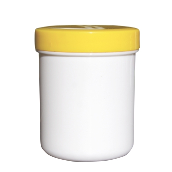 Dose mit Schraubdeckel gelb Füllvolumen 35ml aus Polypropylen (PP), lebensmittelgerecht. PP ist ein bpa-freier Kunststoff. Geeignet für alle Arten von Lebensmitteln bei Langzeitlagerung bei Raumtemperatur u. darunter, inkl. Heißabfüllung bzw. Erhitzung.
