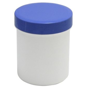 Dose mit Schraubdeckel blau Füllvolumen 60ml aus Polypropylen (PP), lebensmittelgerecht. PP ist ein bpa-freier Kunststoff. Geeignet für alle Arten von Lebensmitteln bei Langzeitlagerung bei Raumtemperatur u. darunter, inkl. Heißabfüllung bzw. Erhitzung.
