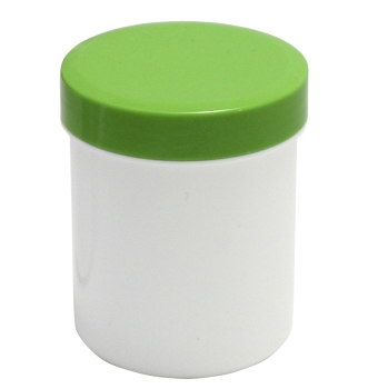 Dose mit Schraubdeckel grün Füllvolumen 60ml aus Polypropylen (PP), lebensmittelgerecht. PP ist ein bpa-freier Kunststoff. Geeignet für alle Arten von Lebensmitteln bei Langzeitlagerung bei Raumtemperatur u. darunter, inkl. Heißabfüllung bzw. Erhitzung.