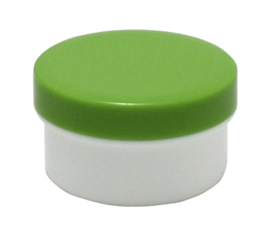 Dose mit Schraubdeckel grün Füllvolumen 60ml aus Polypropylen (PP), lebensmittelgerecht. PP ist ein bpa-freier Kunststoff. Geeignet für alle Arten von Lebensmitteln bei Langzeitlagerung bei Raumtemperatur u. darunter, inkl. Heißabfüllung bzw. Erhitzung.