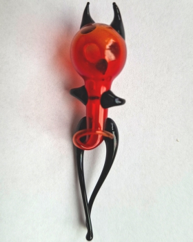 Cartesischer Taucher, Wassertänzer, Flaschenteufel, mundgeblasen und handbemalt