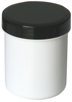 Dose mit Schraubdeckel schwarz Füllvolumen 60ml aus Polypropylen (PP), lebensmittelgerecht. PP ist ein bpa-freier Kunststoff. Geeignet für alle Arten von Lebensmitteln bei Langzeitlagerung bei Raumtemperatur u. darunter, inkl. Heißabfüllung bzw. Erhitzung