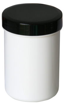 Dose mit Schraubdeckel schwarz Füllvolumen 75ml aus Polypropylen (PP), lebensmittelgerecht. PP ist ein bpa-freier Kunststoff. Geeignet für alle Arten von Lebensmitteln bei Langzeitlagerung bei Raumtemperatur u. darunter, inkl. Heißabfüllung bzw. Erhitzung