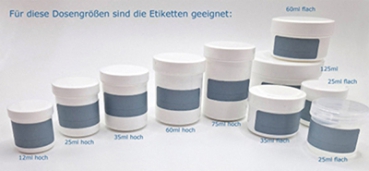 10 Etiketten blau, Maße ca. H 18mm x B 44mm