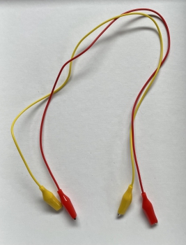 Krokoklemmen 45cm, rot, gelb