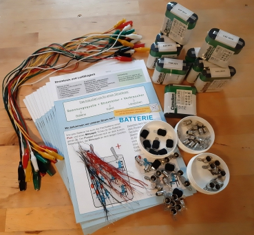 10er SchulSet, Stromkreis und Leitfähigkeit mit ArbeitsHEFT, Kl. 3/4 - myExperimentSet, Werkpackung