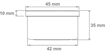 Salben-, Cremedöschen flach 35 ml mit grünem Deckel - MADE IN GERMANY