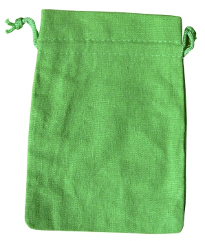 Baumwollsäckchen grün, 10 x 7,5 cm
