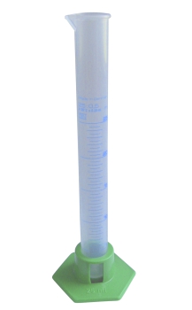 Messzylinder, PP, graduiert, mit Standfuß, 25 ml, made in Germany