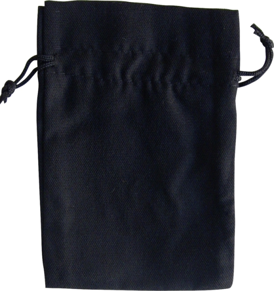 Baumwollsäckchen schwarz, 20 x 12 cm