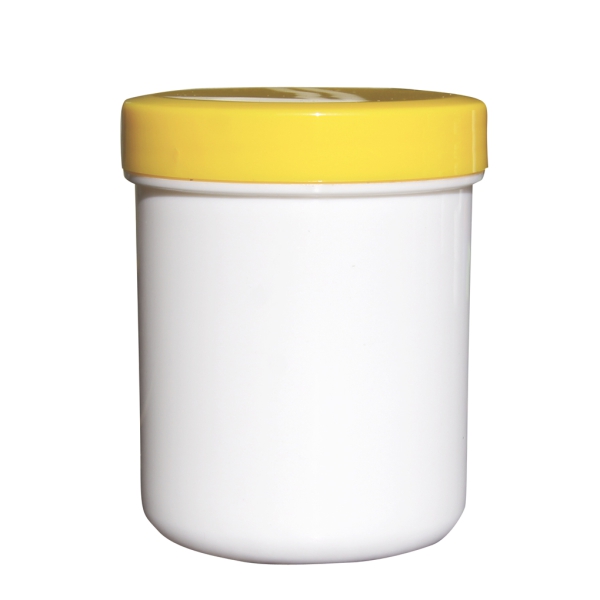 Dose mit Schraubdeckel gelb Füllvolumen 35ml aus Polypropylen (PP), lebensmittelgerecht. PP ist ein bpa-freier Kunststoff. Geeignet für alle Arten von Lebensmitteln bei Langzeitlagerung bei Raumtemperatur u. darunter, inkl. Heißabfüllung bzw. Erhitzung.