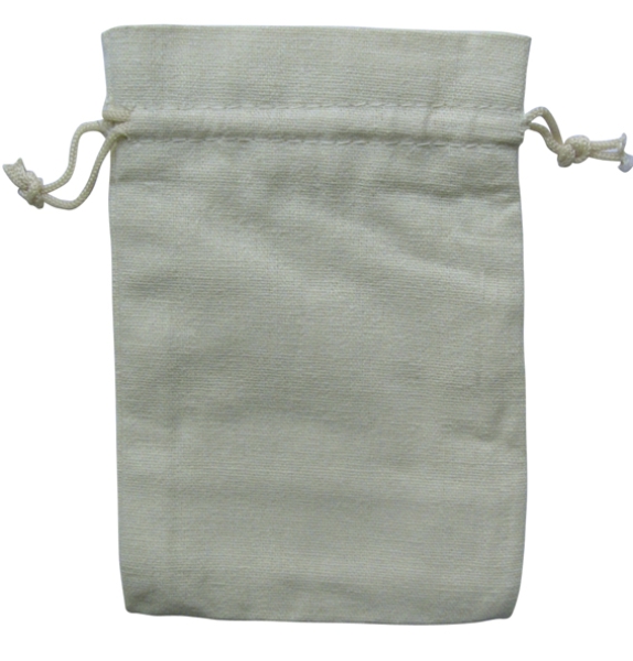 Baumwollsäckchen creme, 20 x 12 cm