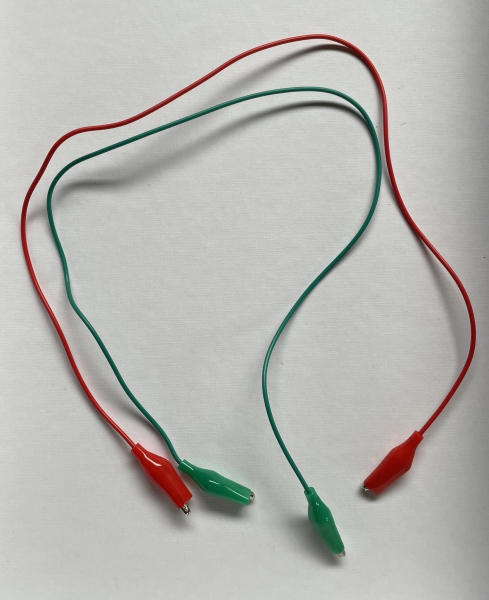 Krokoklemmen 45cm, rot grün