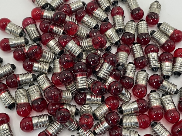Glühlämpchen E10, 3,5V, rot, viele