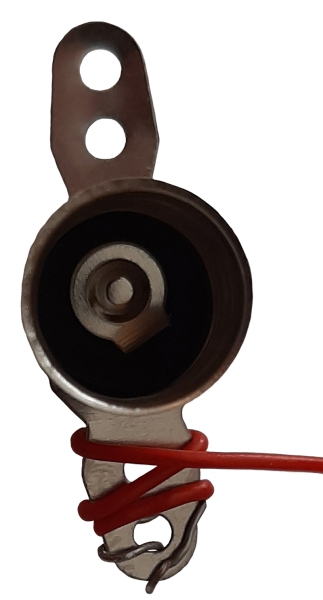 Befestigung Draht an Fassung