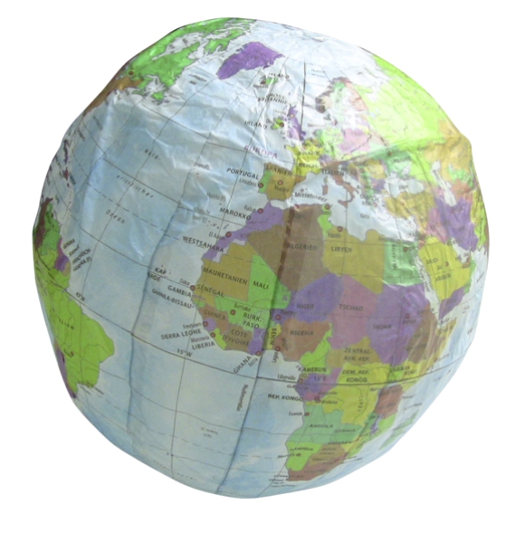 Globus aus Papier