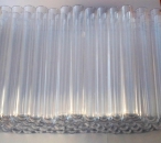 100 Reagenzröhrchen aus Kunststoff Höhe 15 cm, Durchmesser 16 mm - B-Ware zum Sonderpreis, mit leichten Kratzspuren