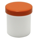 Dose mit Schraubdeckel orange Füllvolumen 12ml aus Polypropylen (PP), lebensmittelgerecht. PP ist ein bpa-freier Kunststoff. Geeignet für alle Arten von Lebensmitteln bei Langzeitlagerung bei Raumtemperatur u. darunter, inkl. Heißabfüllung bzw. Erhitzung.