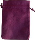Jute-Säckchen fein, brombeerfarben, 20 x 12 cm