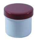 Dose mit Schraubdeckel rot Füllvolumen 25ml aus Polypropylen (PP), lebensmittelgerecht. PP ist ein bpa-freier Kunststoff. Geeignet für alle Arten von Lebensmitteln bei Langzeitlagerung bei Raumtemperatur u. darunter, inkl. Heißabfüllung bzw. Erhitzung.
