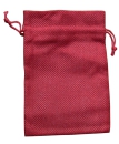 Jute-Säckchen fein, rot, 15 x 10 cm