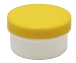 Salben-, Cremedöschen flach 60 ml mit gelbem Deckel - MADE IN GERMANY
