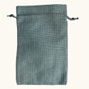 Jute-Säckchen fein, hellgrau/silberfarben, 10 x 8 cm